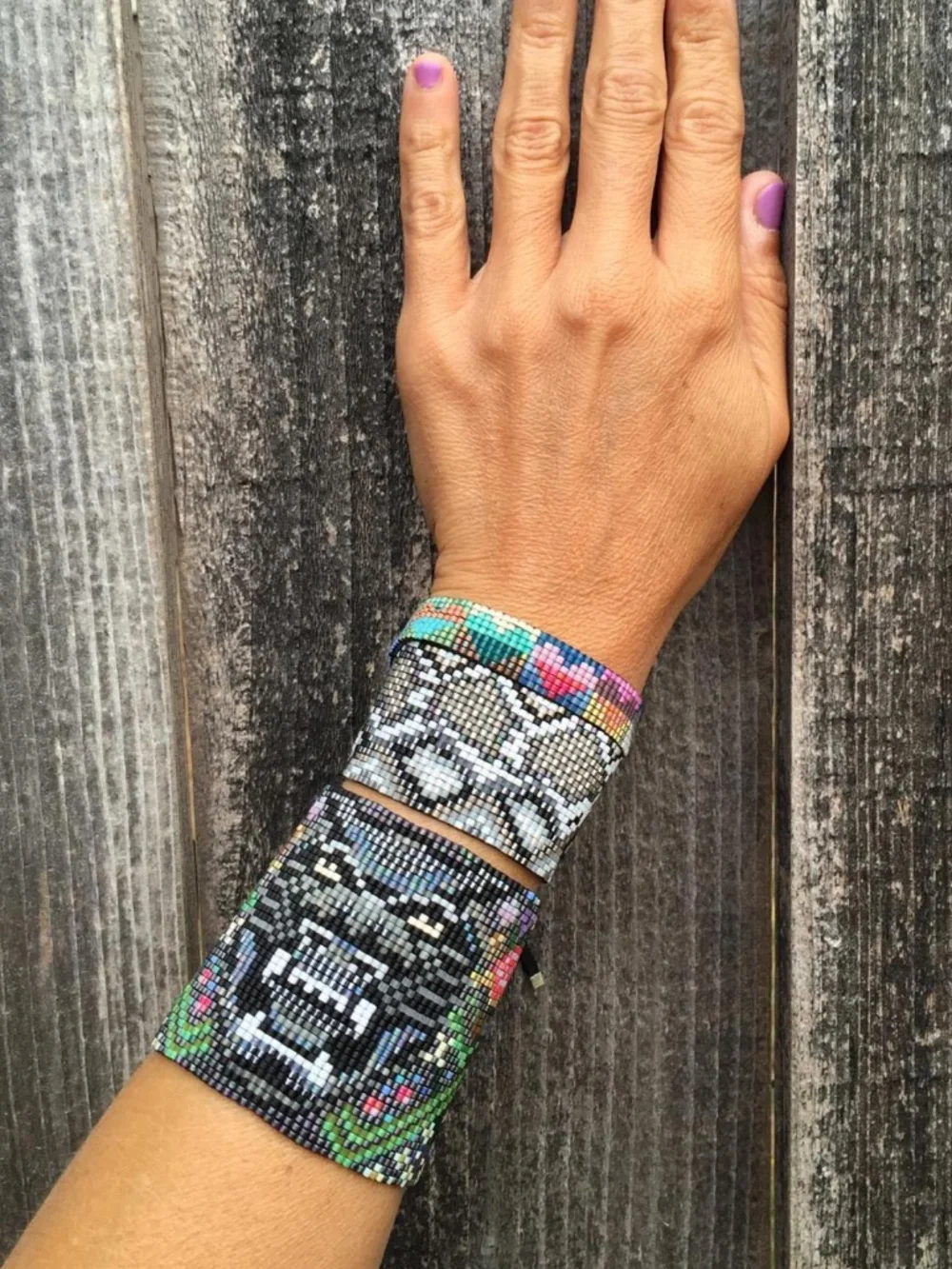 Julie Rofman hanwoven beaded cuff bracelet